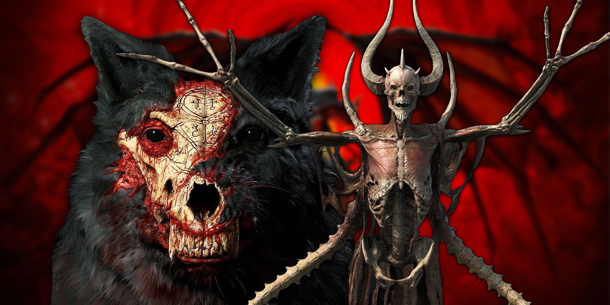 Mephisto as a wolf and demon in Diablo 4