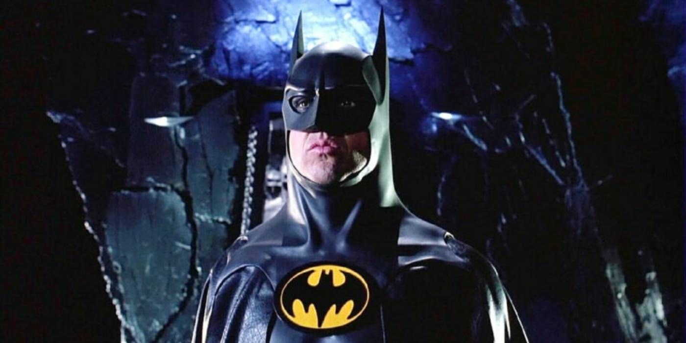 Michael Keaton's Batman emerges from the Batcave in Batman Returns