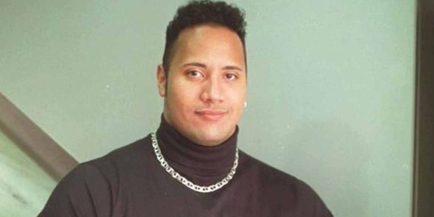 Dwayne Johnson wears a turtleneck in the viral photo