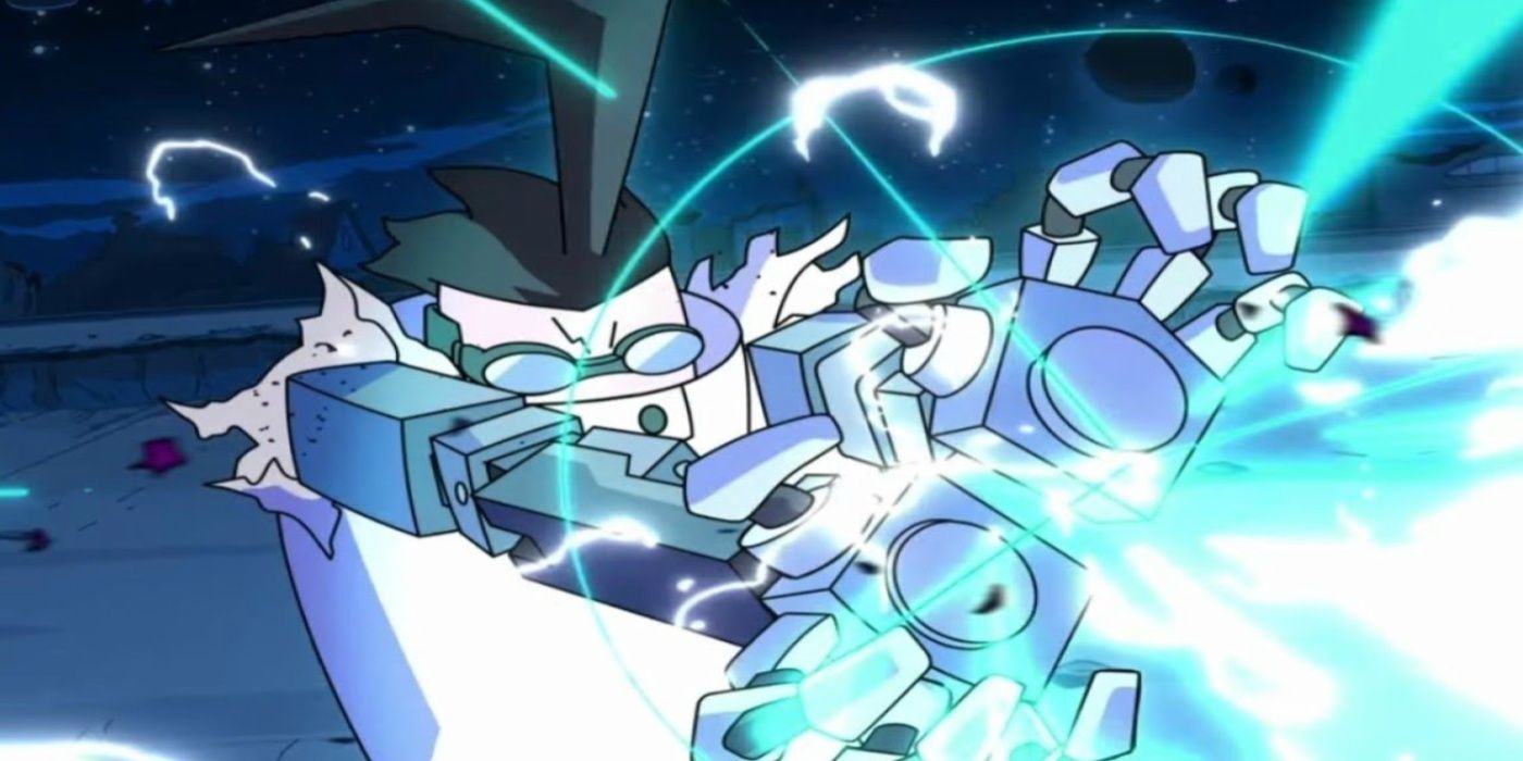 Professor Membrane with mechanical arms in Invader Zim