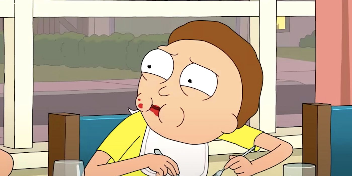 Morty se llena la cara de espaguetis en el tráiler de la temporada 7 de Rick y Morty