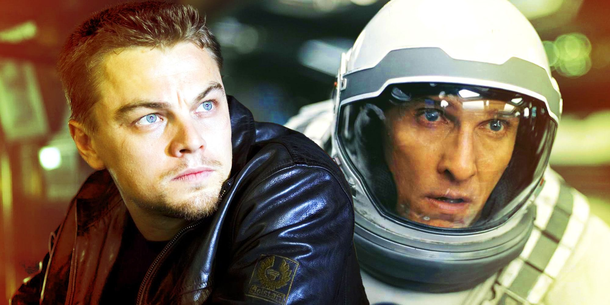 A custom image featuring Matthew McConaughey in Interstellar and Leonardo DiCaprio in The Departed