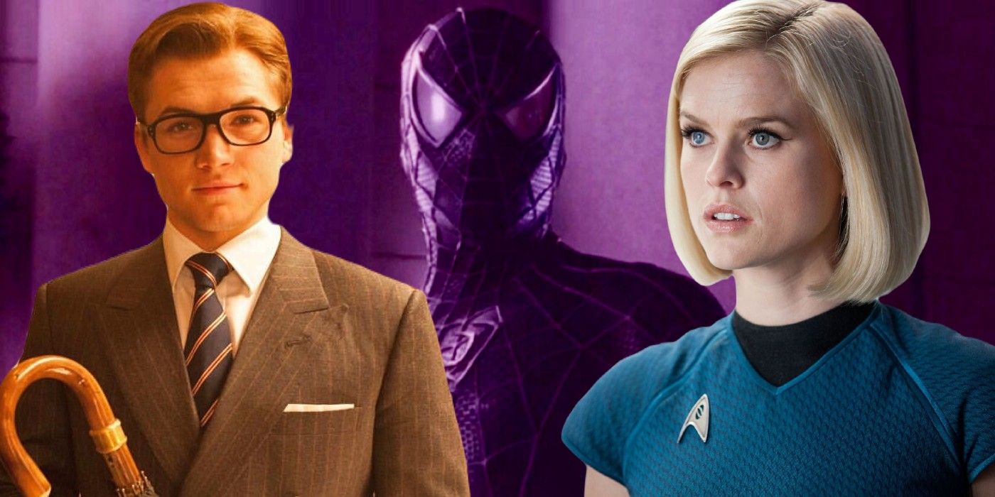 A custom image featuring Eggsy in Kingsman, Spider-Man in Spider-Man 3, and Dr. Marcus in Star Trek Into Darkness