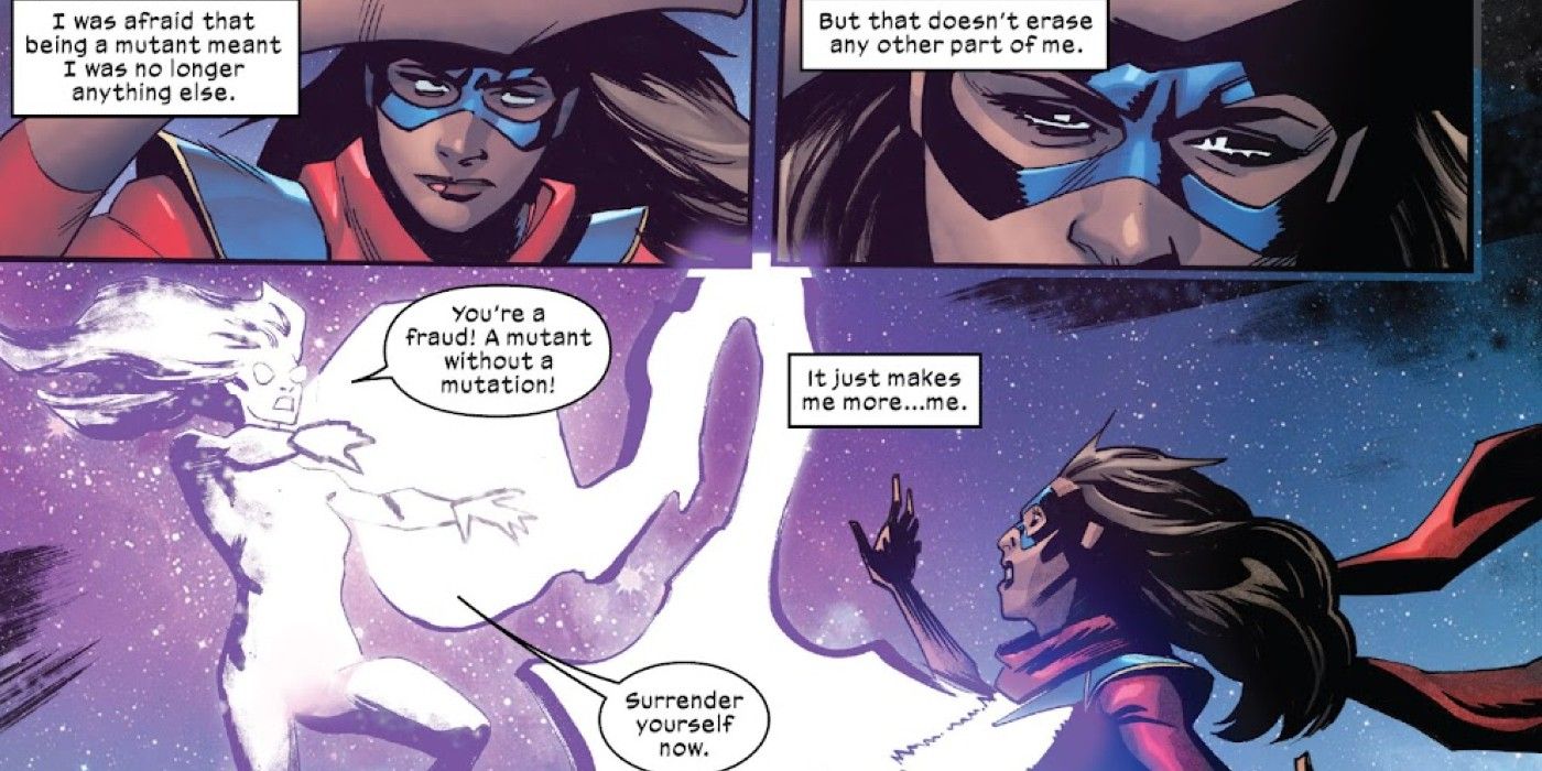 Ms. Marvel talks about being a mutant to an Orchis program-3