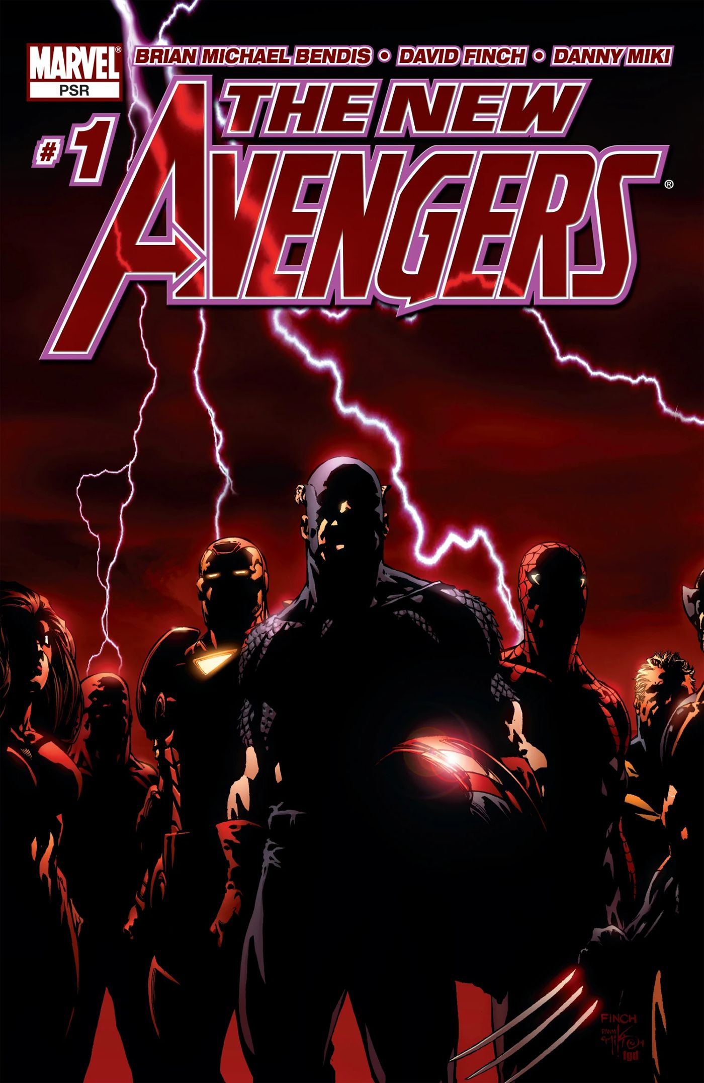 Cover for New Avengers #1, written by Brian Michael Bendis