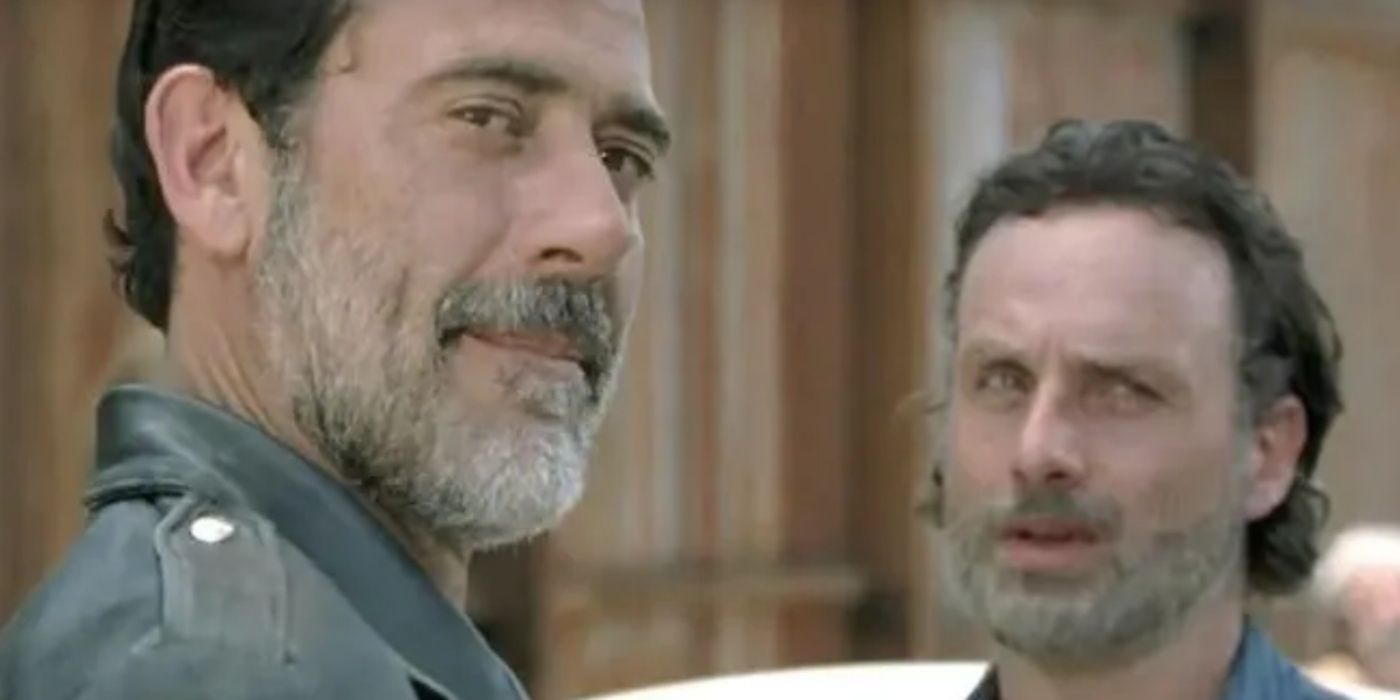 Negan and Rick in The Walking Dead