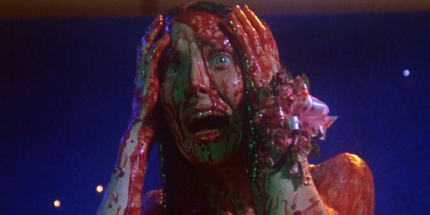 Sissy Spacek covered in blood in Carrie