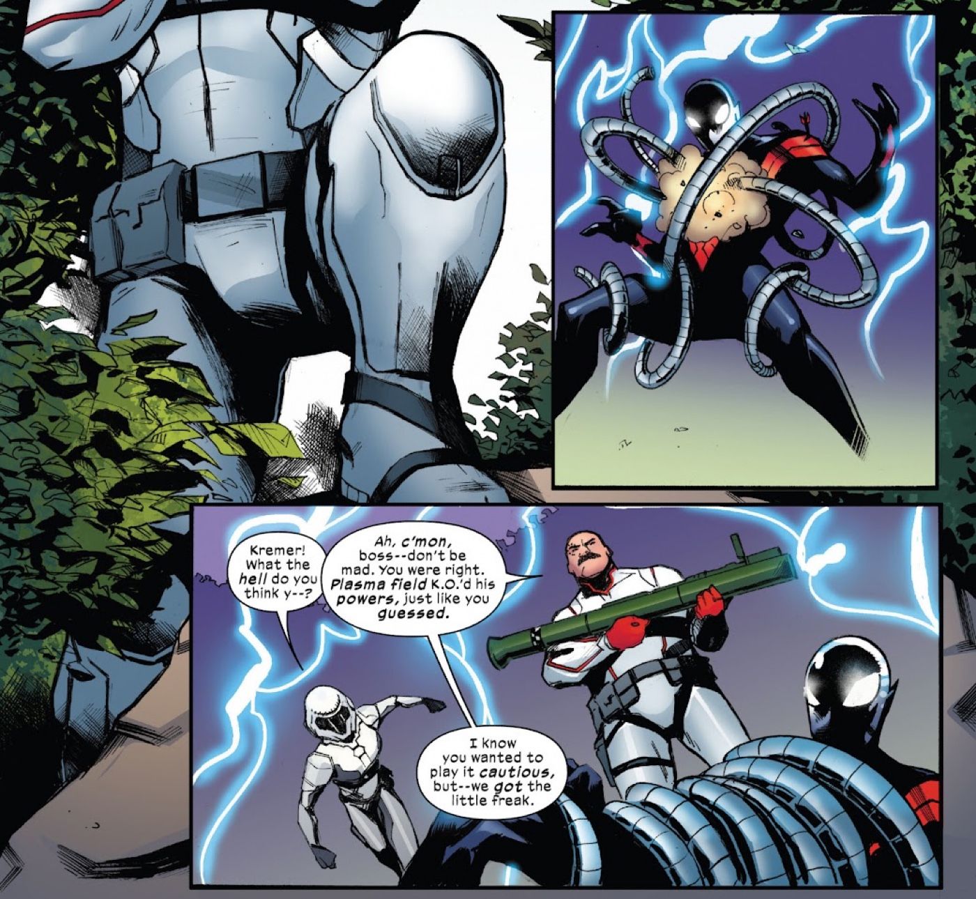 paneles de Uncanny Spider-Man #2, Orchis tiene tecnología anti-Nightcrawler