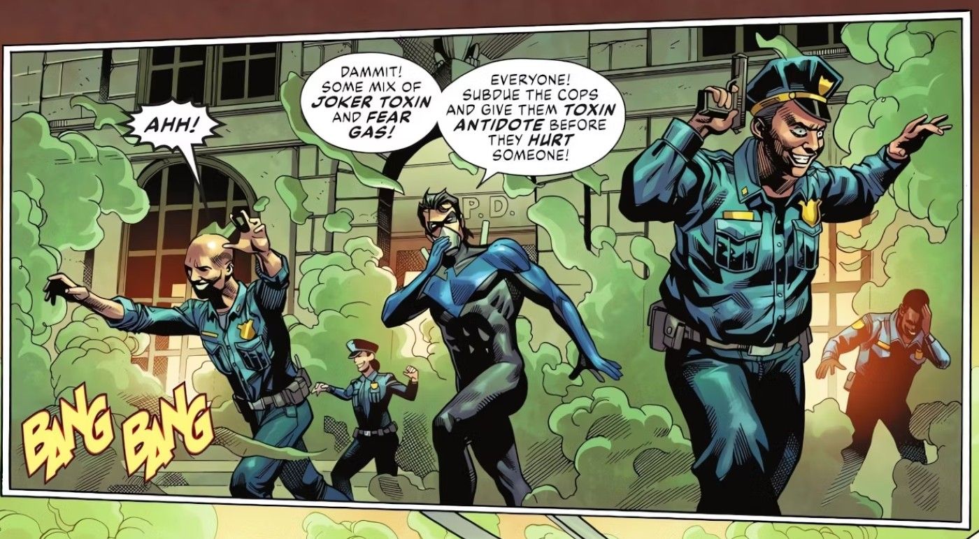Nightwing Deals with the Fear Toxin Joker Venom Mix