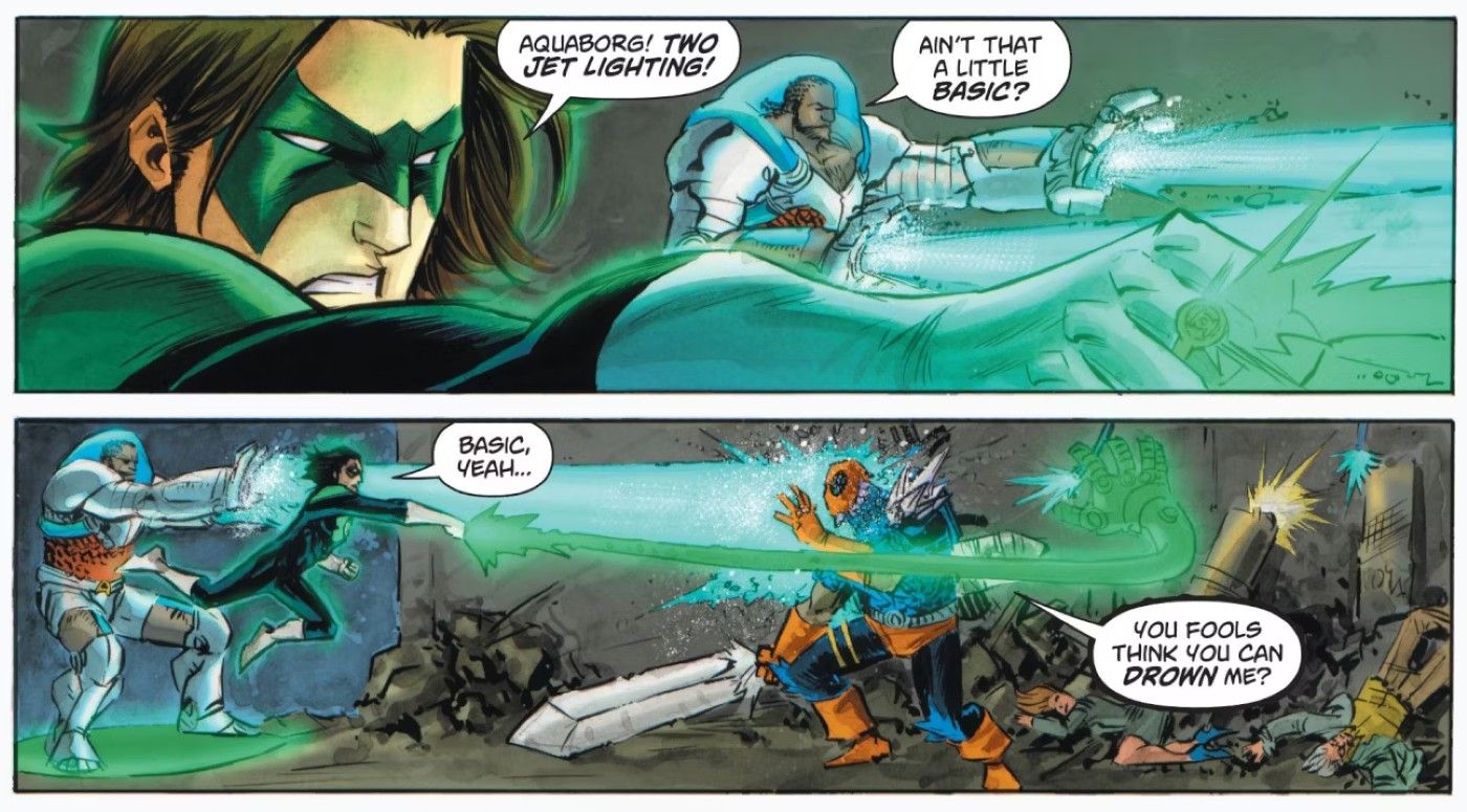 Nightwing Green Lantern Takes Down Doomstroke