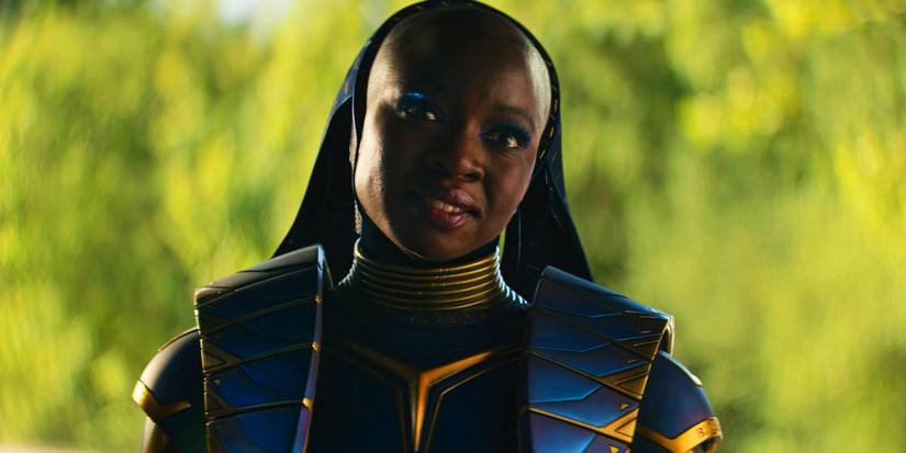 Okoye breaking free Everett Ross in Black Panther Wakanda Forever