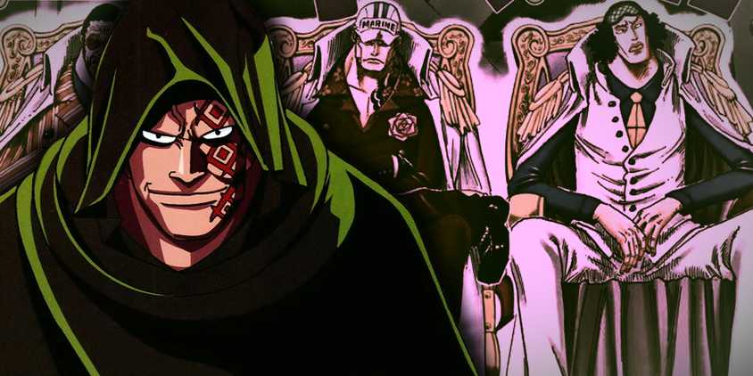 One Piece Dragon and the admirals behind him