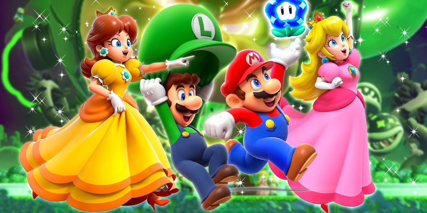 One Super Mario Bros. Wonder Character Could’ve Ruined The Game - Daisy, Luigi, Mario and Peach from Super Mario Bros. Wonder