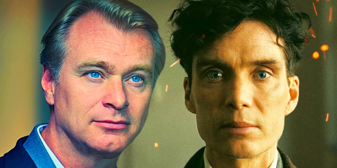 Christopher Nolan next to Cillian Murphy in Oppenheimer