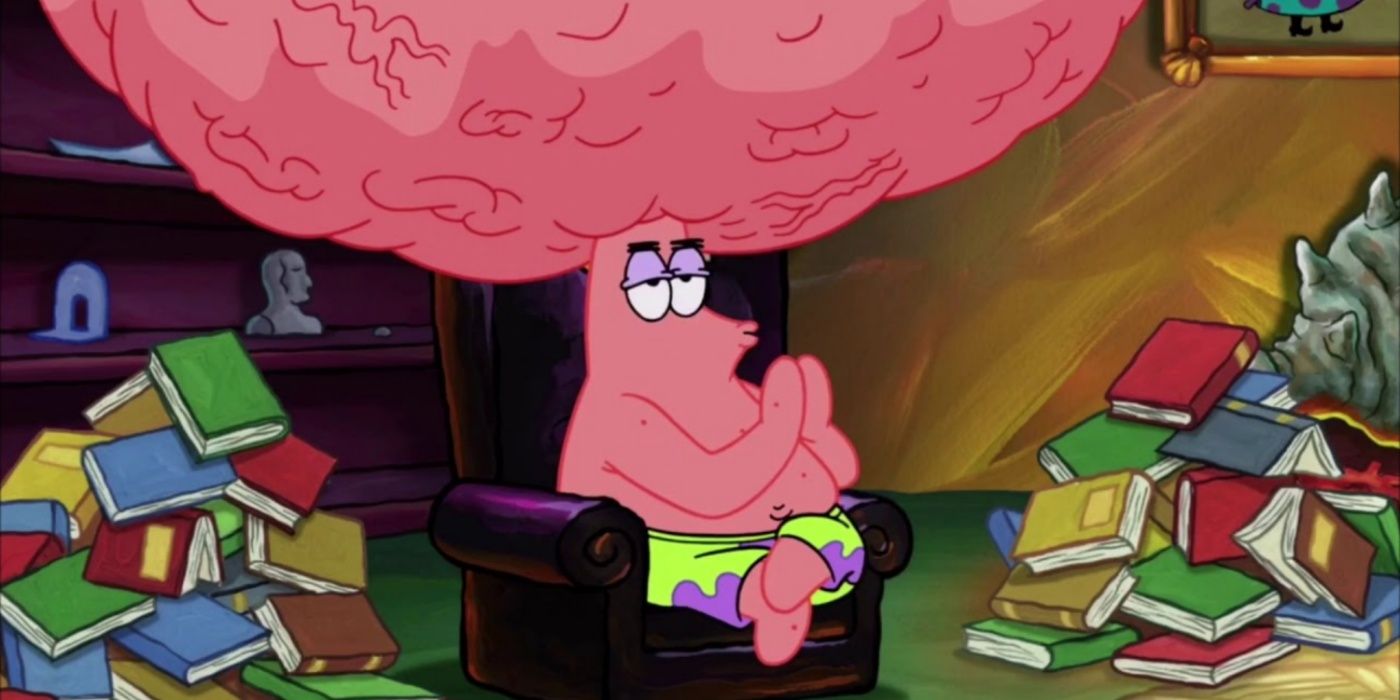 Patrick Star with a giant brain.