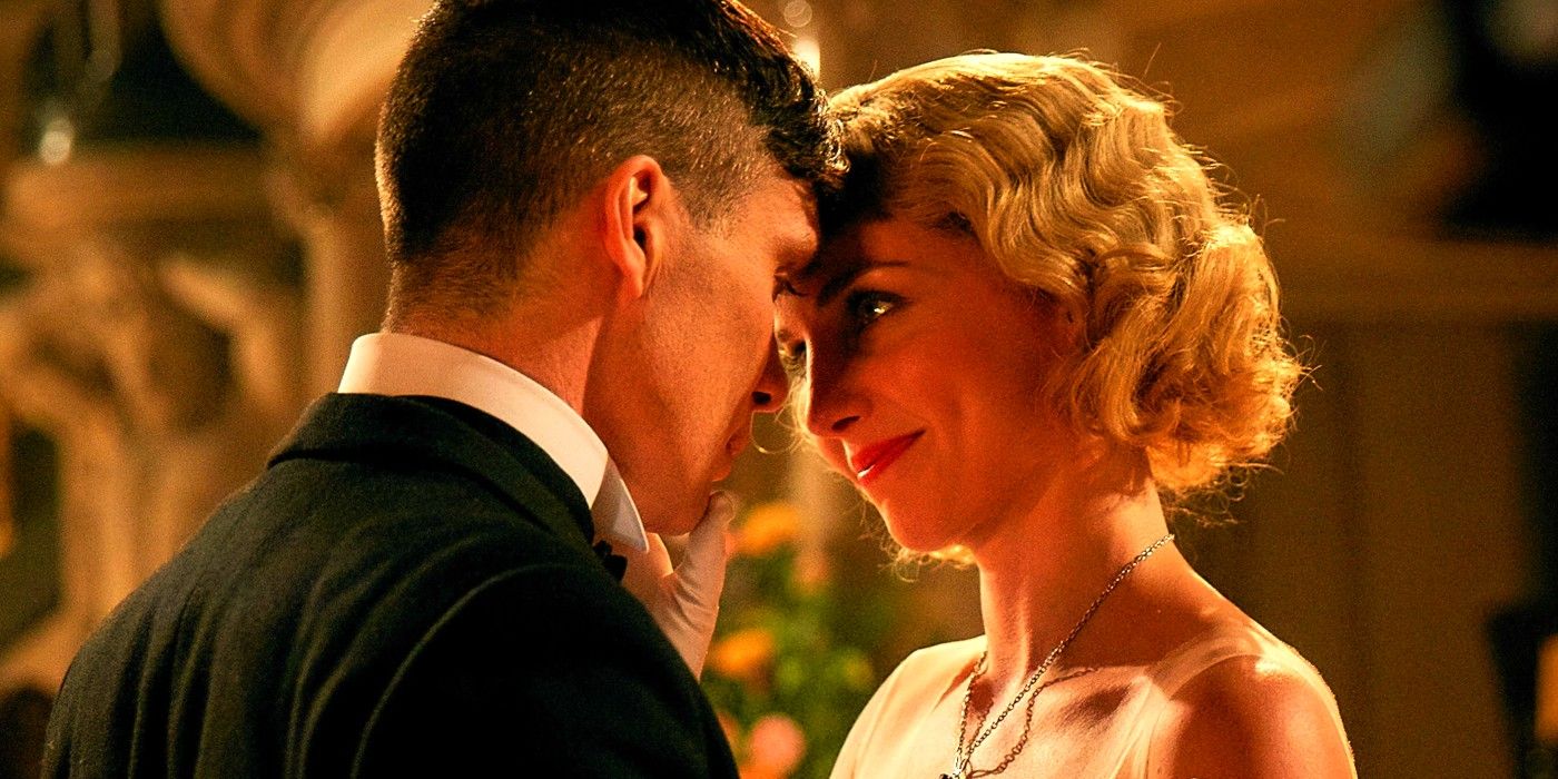Peaky Blinders characters Grace and Tommy Shelby played by Annabelle Wallis and Cillian Murphy dance together