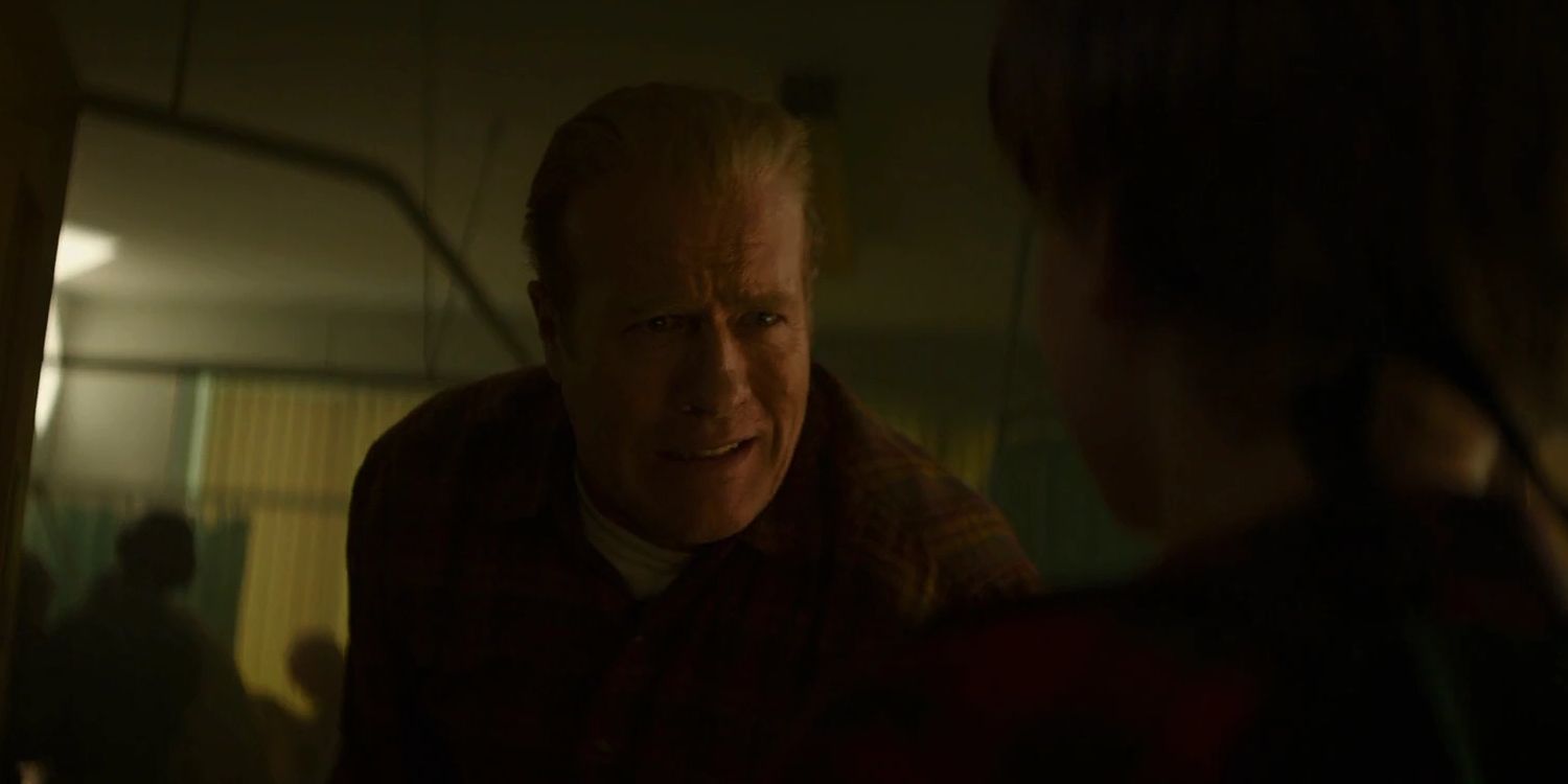 Gregg Henry as Peter Quill's grandfather talking to young Peter (Wyatt Oleff) in Guardians Of The Galaxy
