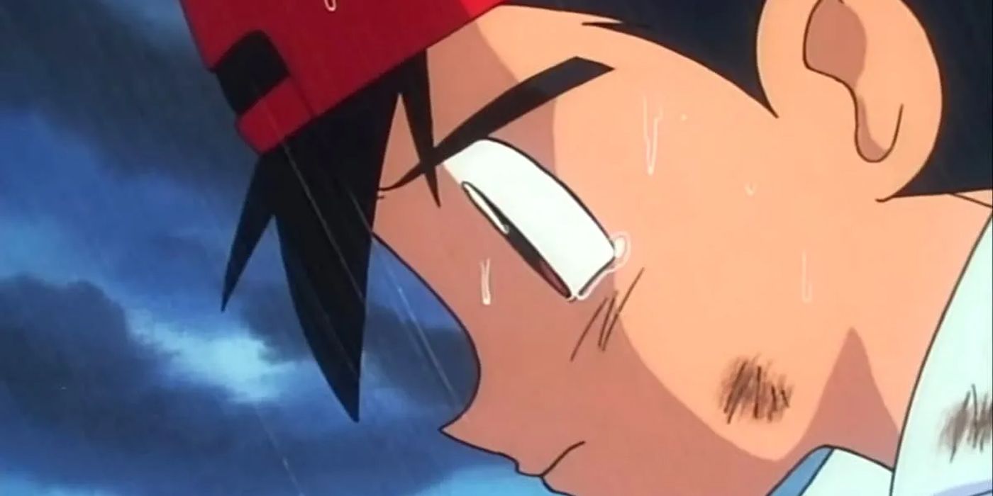 Pokemon: Ash crying in the rain