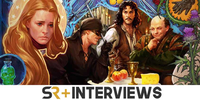 Princess Bride MTG card images with the SR Interviews logo below.