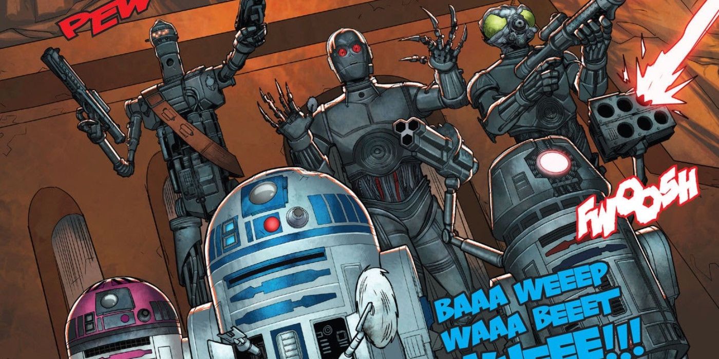 R2-D2 y el nuevo D-Squad en Dark Droids Crossover