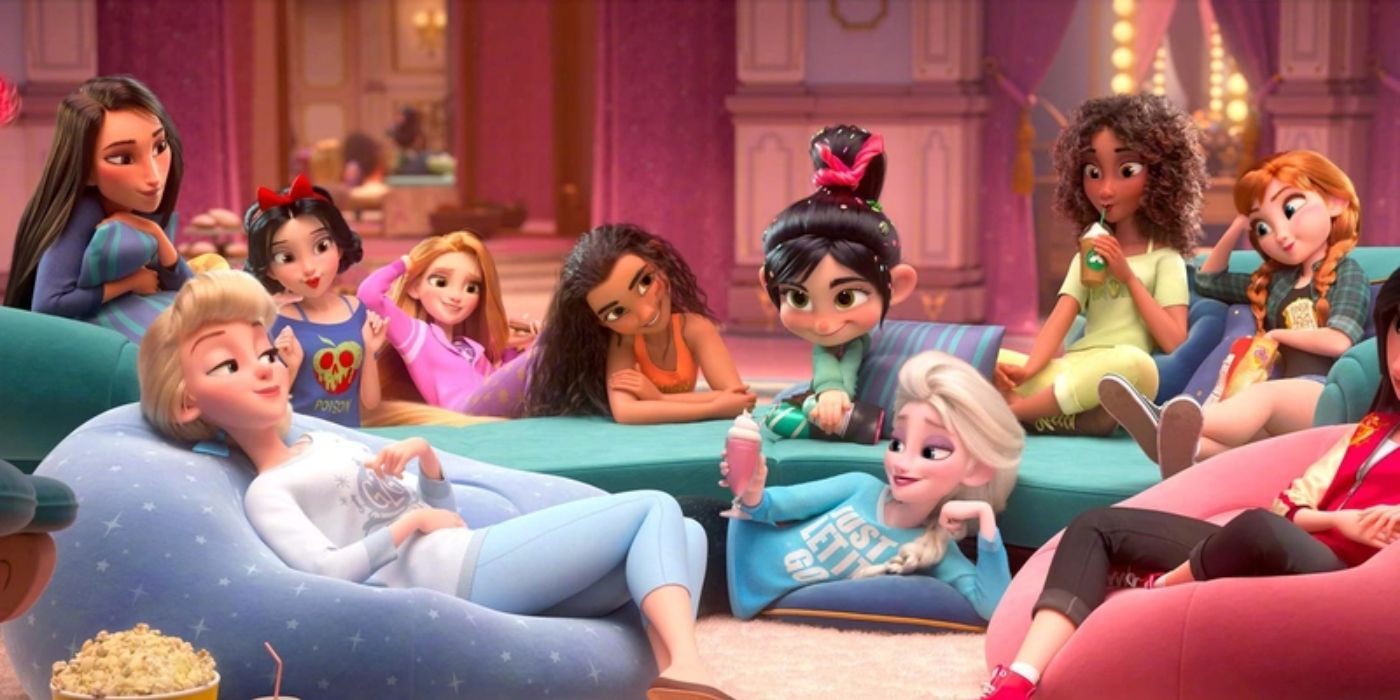 Vanellope y las princesas de Disney están rompiendo Internet en Sleepover Ralph 