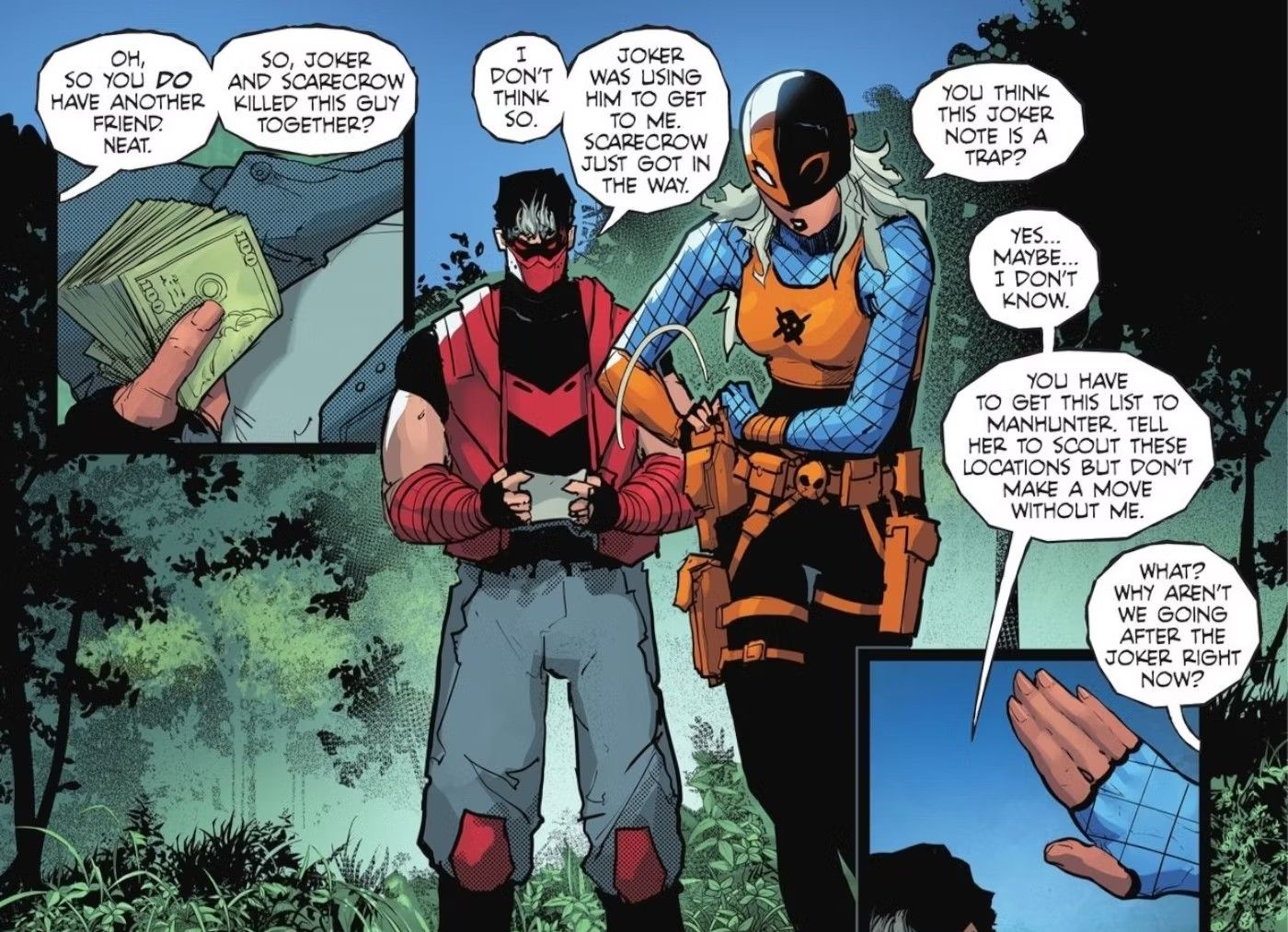 Red Hood Reaches Out to Manhunter Through Ravager
