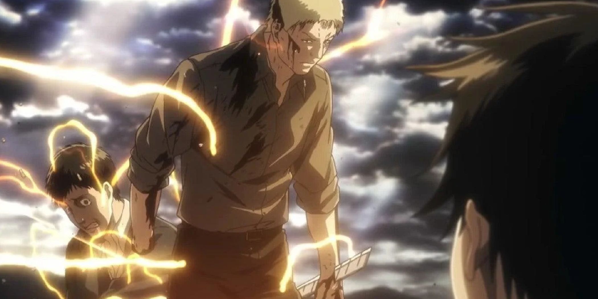 Reiner's betrayal from Attack on Titan