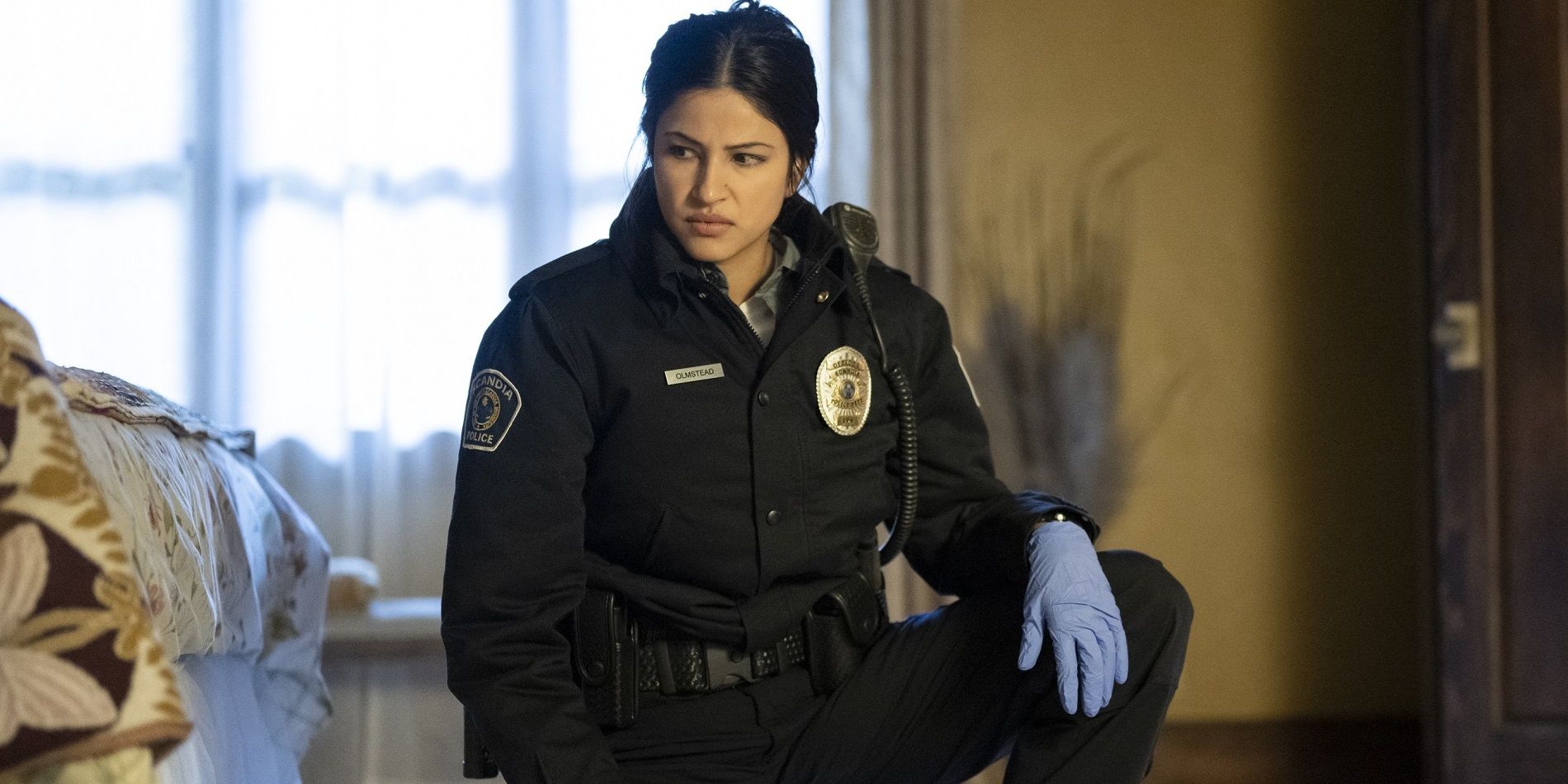 Richa Moorjani in a police uniform in Fargo
