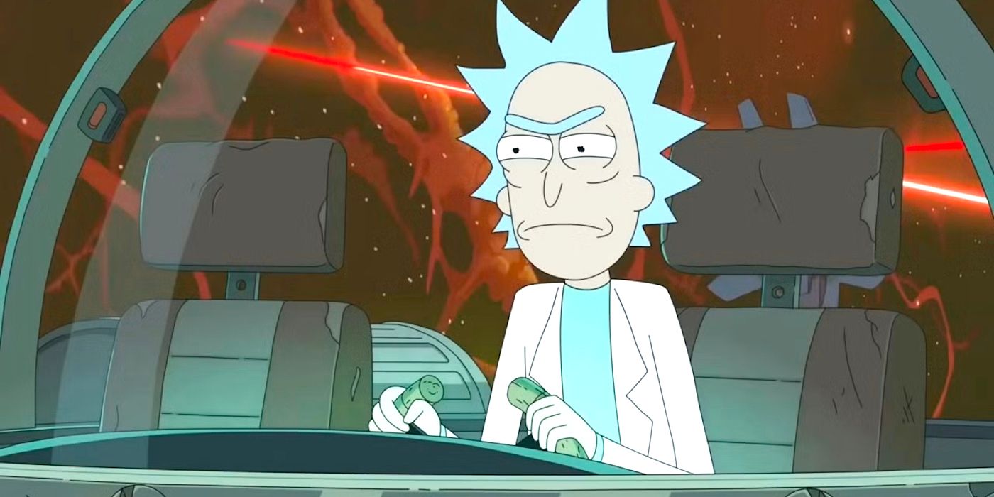 Rick en una nave espacial en rick y morty temporada 7 episodio 5