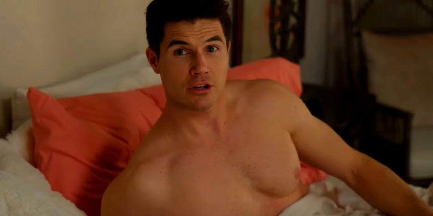Robbie Amell as Nathan Shirtless in Bed in Upload Season 3