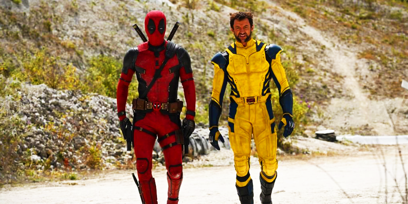 Ryan Reynolds' Deadpool and Hugh Jackman's Wolverine walking through wasteland in Deadpool 3 photo