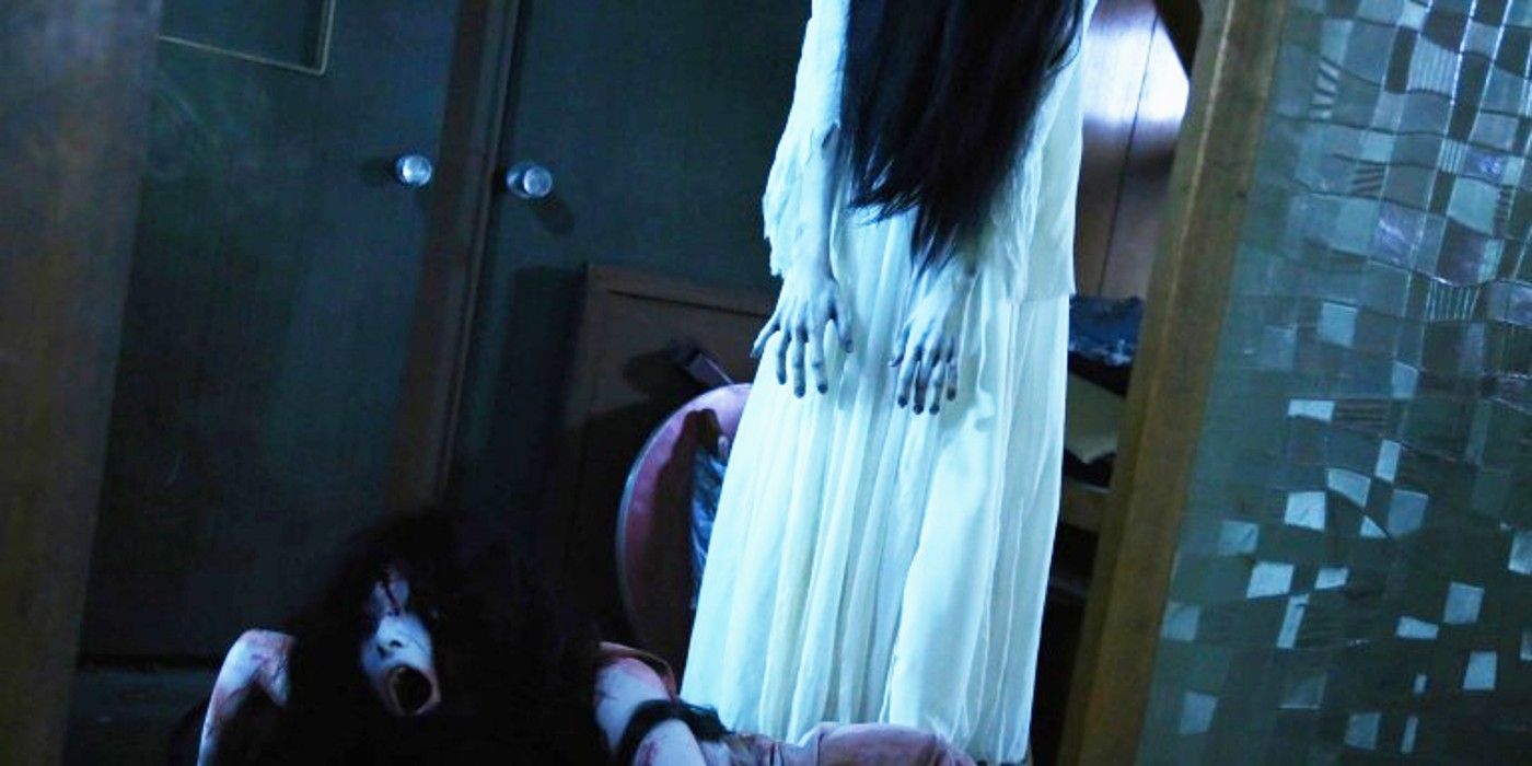 Sadako and Kayako in The Ring's movie Sadako vs. Kayako
