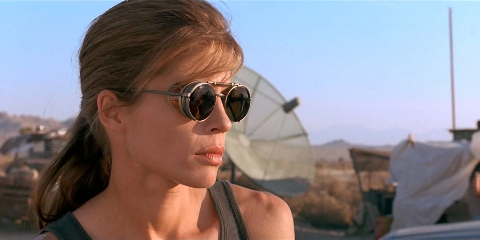 Sarah Connor in the desert in Terminator 2 Judgment Day