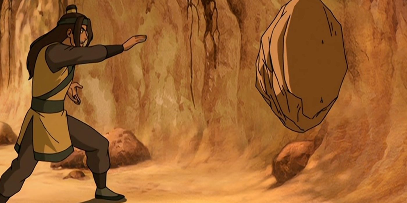 Haru earthbending in Avatar: The Last Airbender.