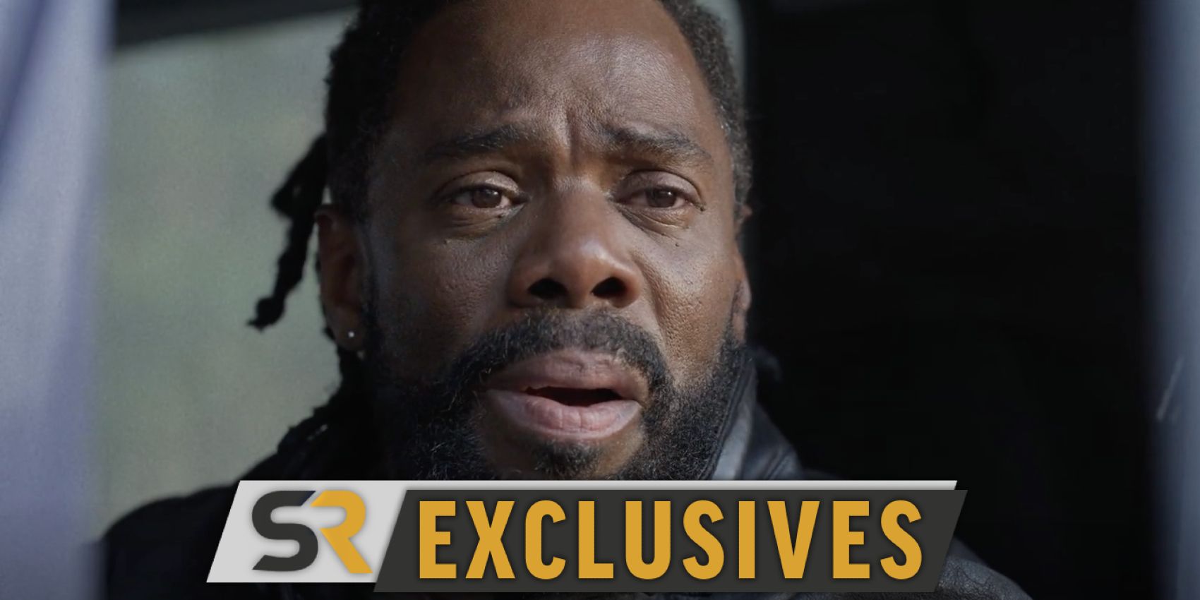 Victor Strand getting emotional in Fear the Walking Dead season 8 episode 12 with Screen Rant Exclusives overlay