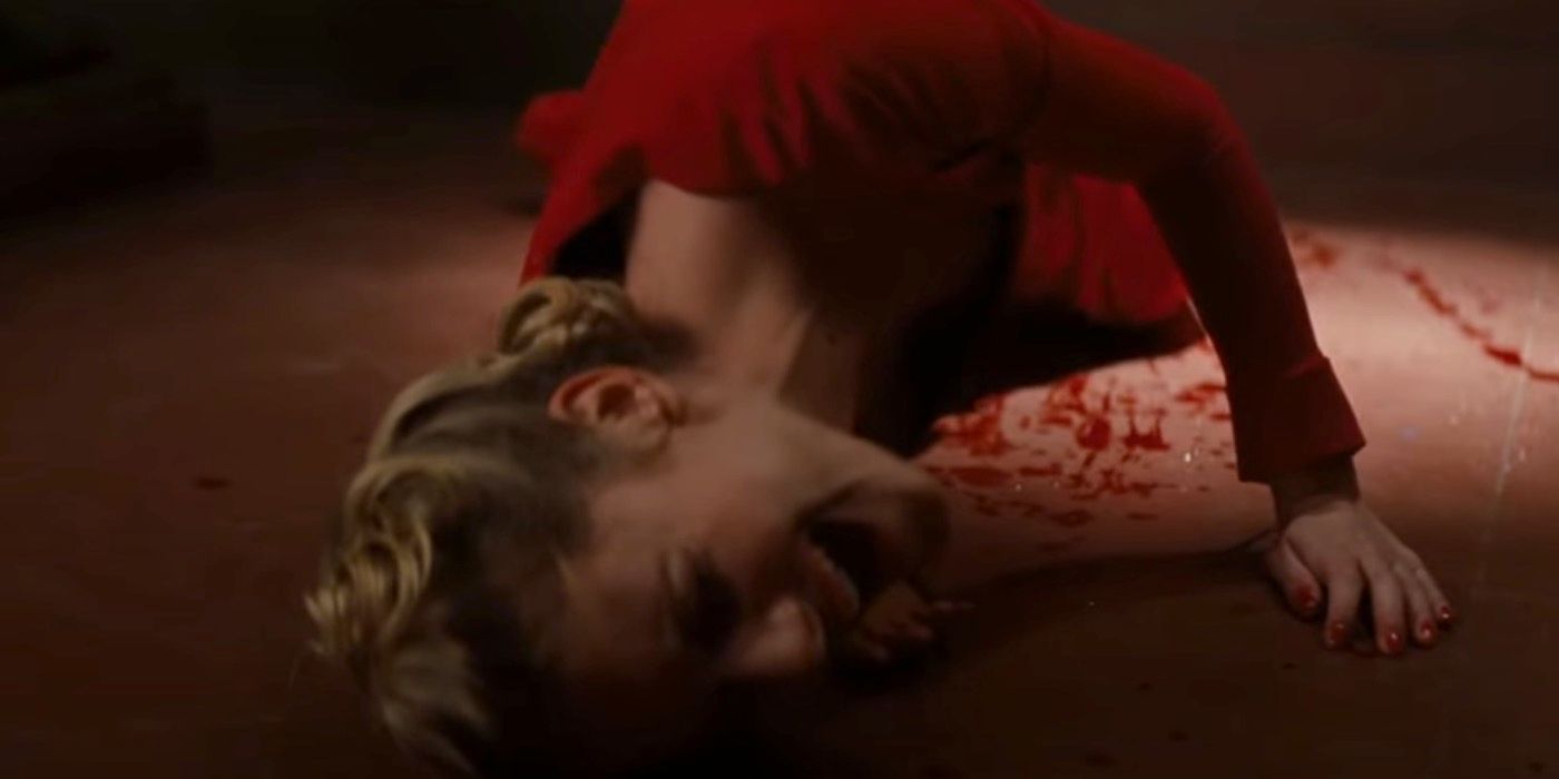 Shosanna dying on the floor in Inglourious Basterds.