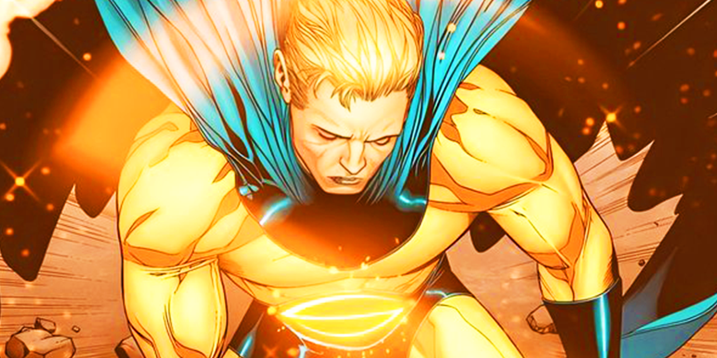 Sentinela usando seus poderes na Marvel Comics