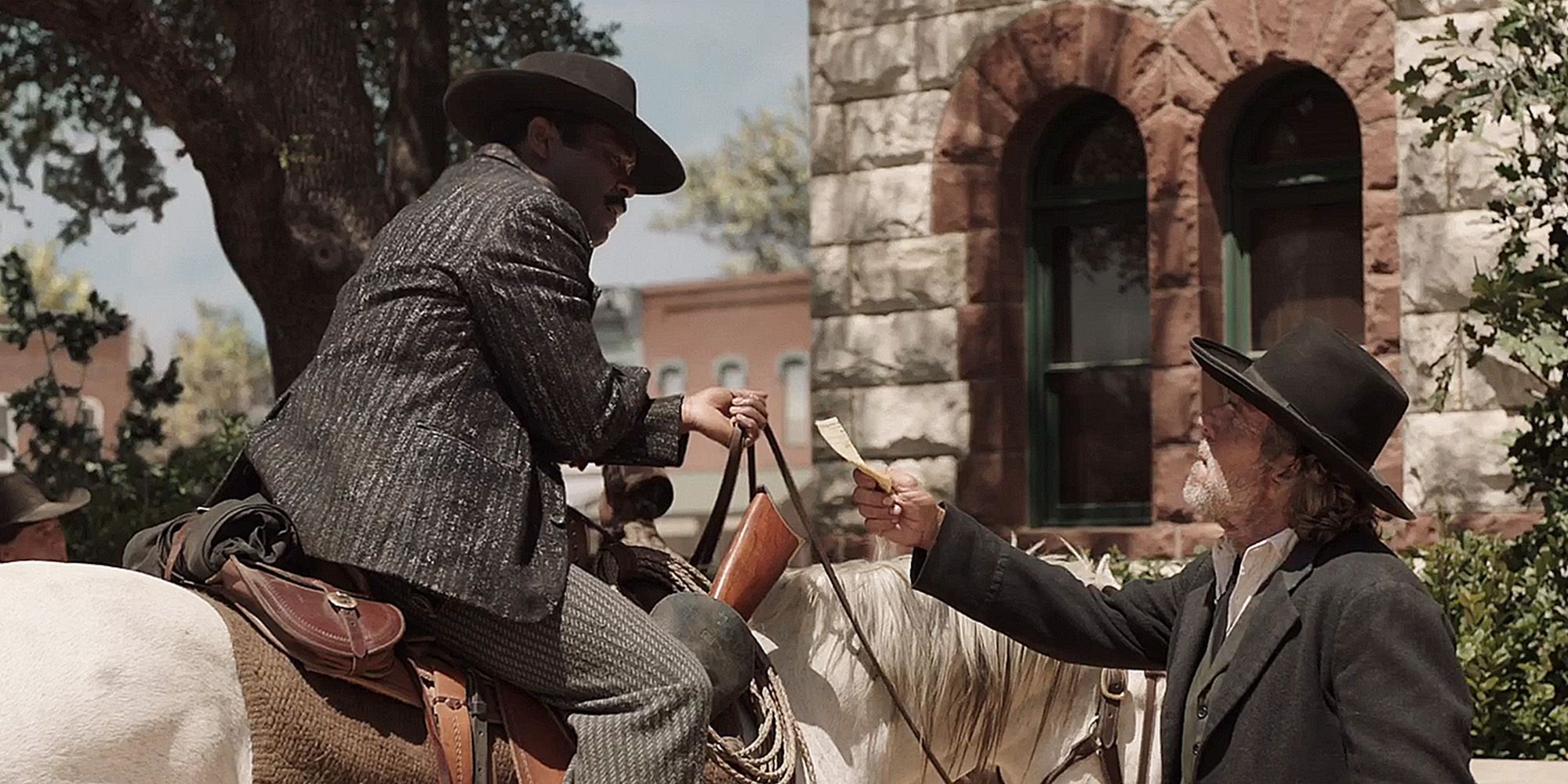 Sherill Quinn and Bass Reeves in Lawmen Bass Reeves episode 5