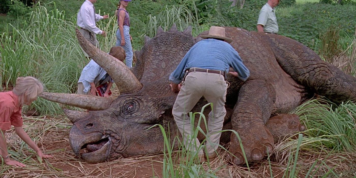 Sick Triceratops in Jurassic Park