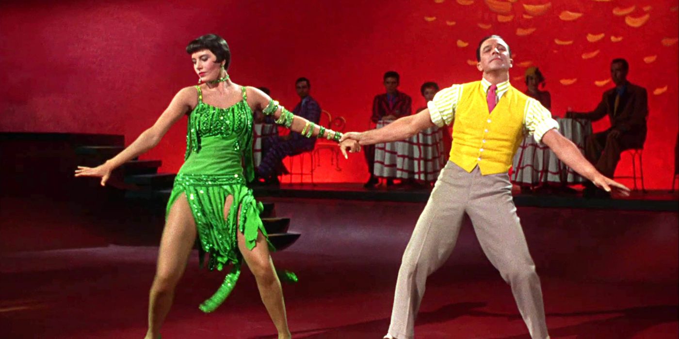 Singin In The Rain starring Cyd Charisse and Gene Kelly dancing