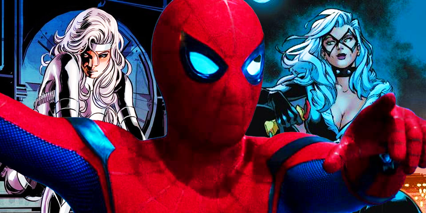 Spider-Man in the MCU with Silver Sable and Black Cat in Marvel Comics