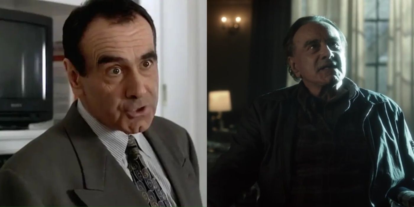 Split image of Dan Hedaya as Mel Horowitz and Detective Dix in Gotham.