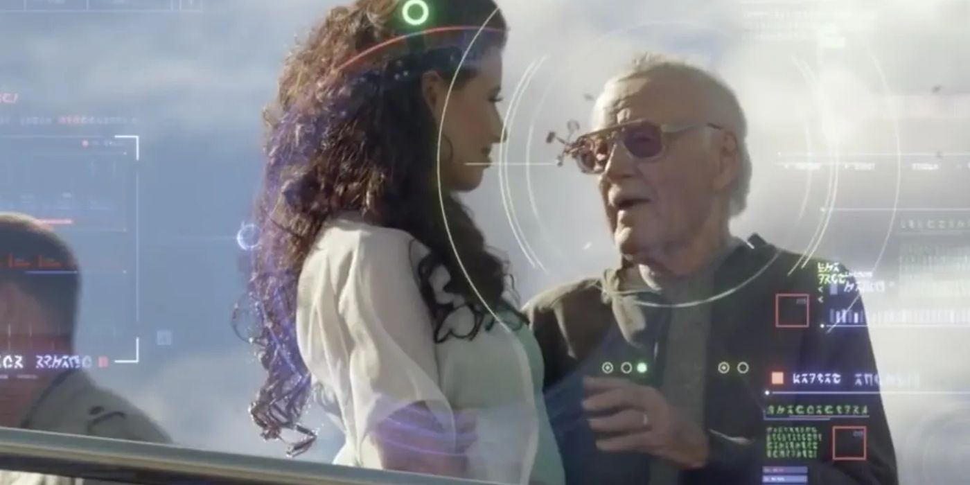 Stan Lee's cameo in Guardians of the Galaxy (2014) - Skrull language on scanner