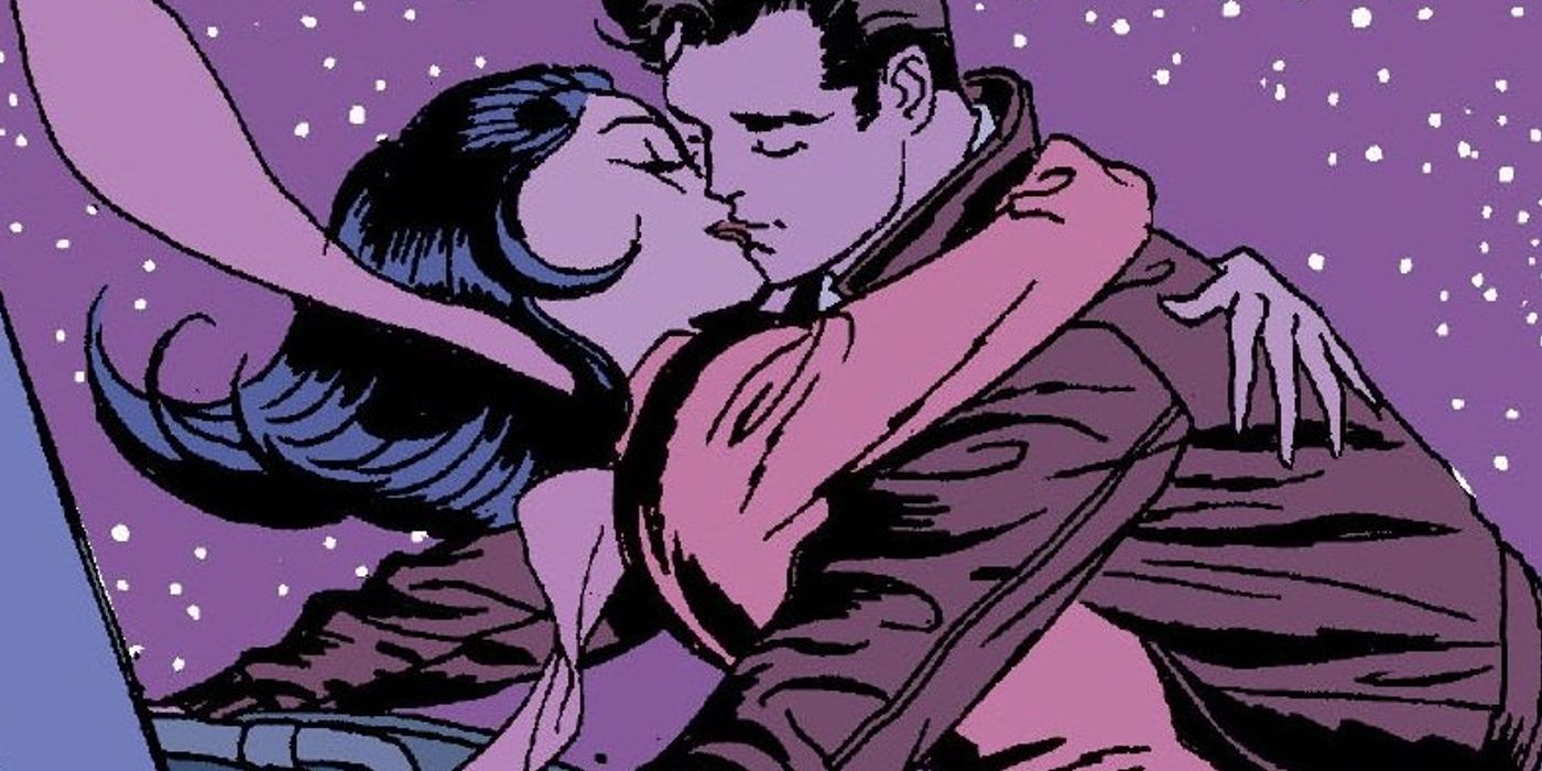 Hal Jordan e Carol Ferris se beijam