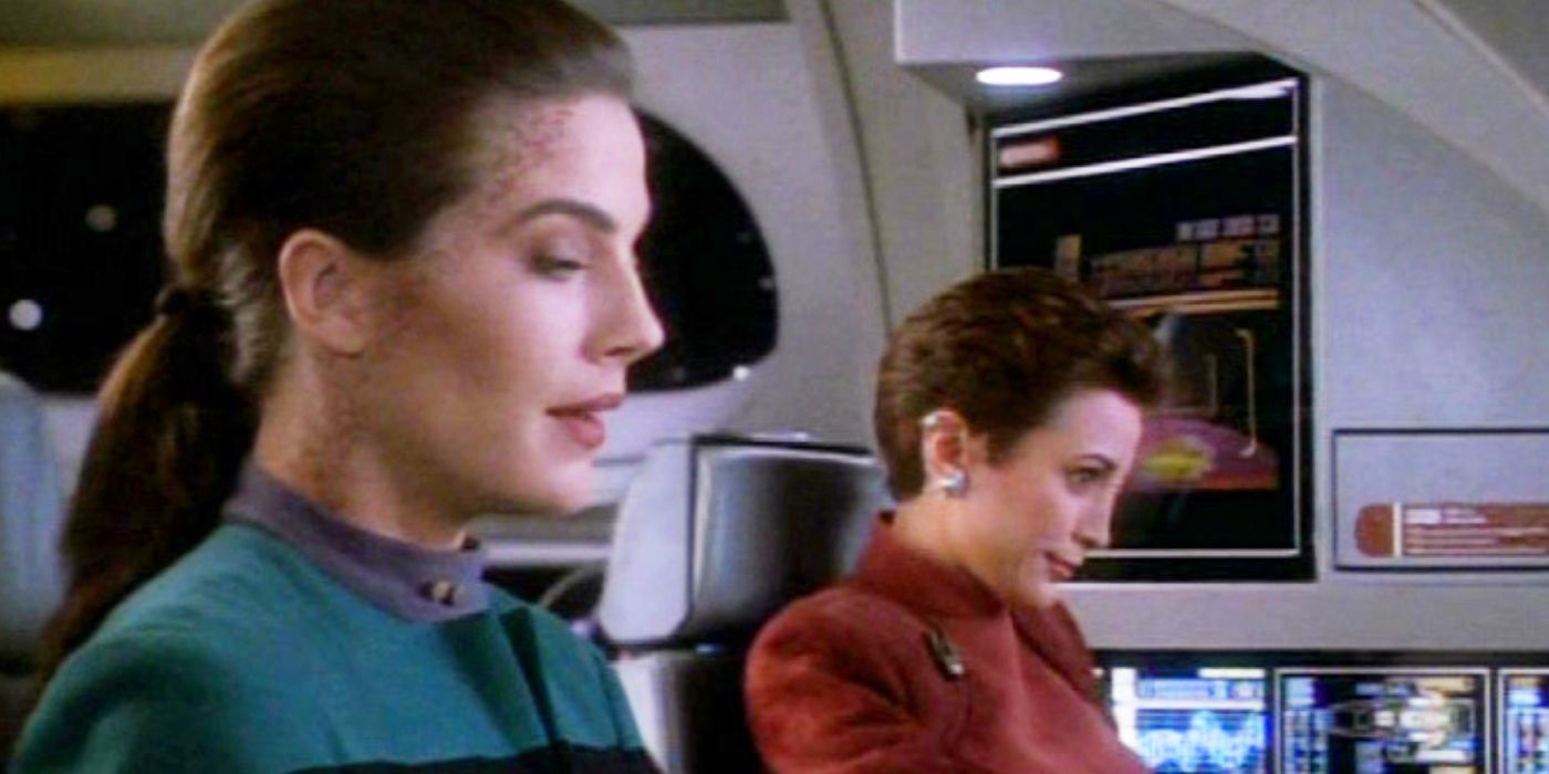 Dax and Kira at the controls of a shuttlecraft