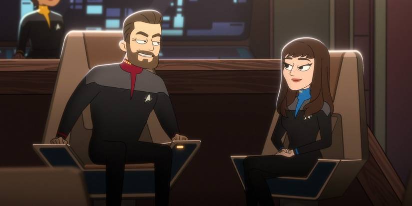 Star Trek Lower Decks Captain Riker and Troi-1