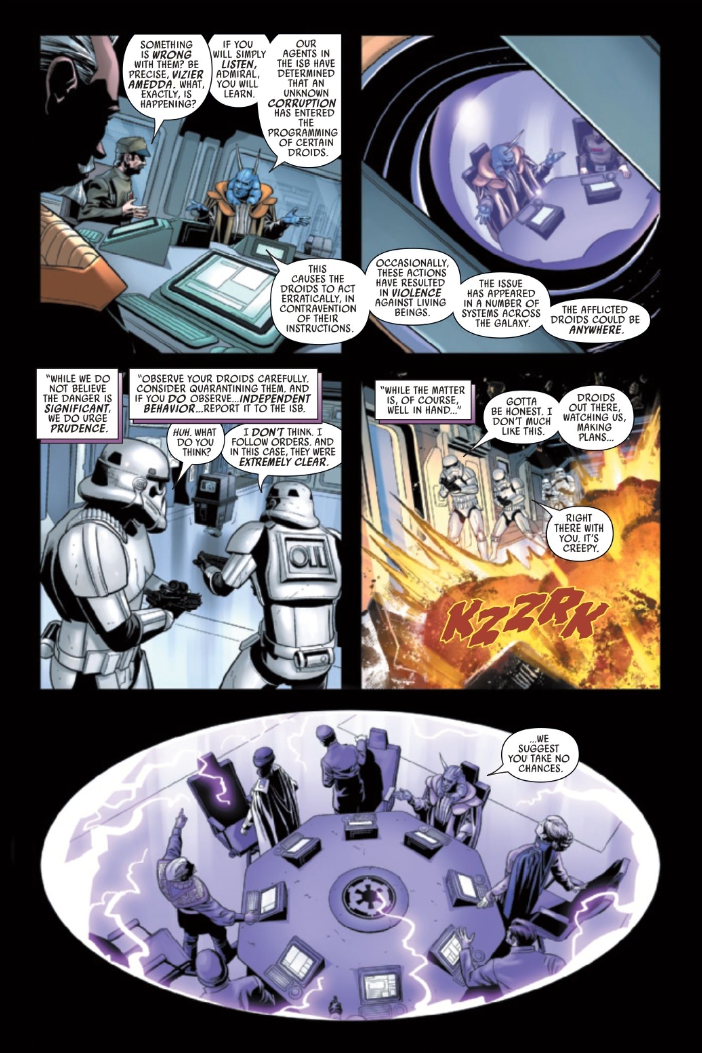 Star Wars: Dark Droids 4 Vista previa página 3.