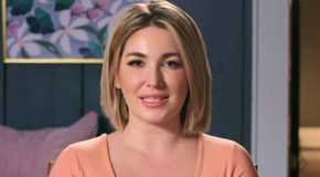 Stephanie Matto from 90 Day Fiance franchise during interview in orange shirt