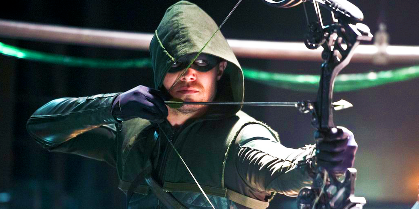 Stephen Amell as Oliver Queen, a.k.a. Green Arrow, in The CW's Arrow series