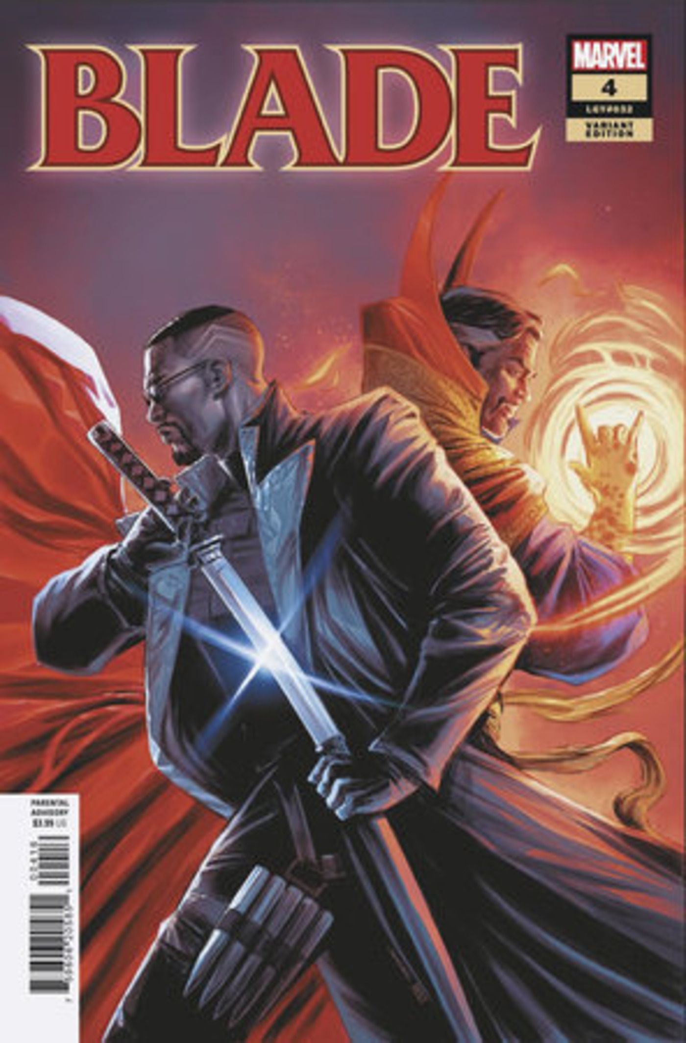 variant cover for Blade #4 featuring Doctor Strange